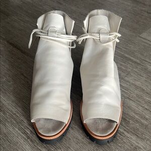 Free People Leather Wrap Around Shoes